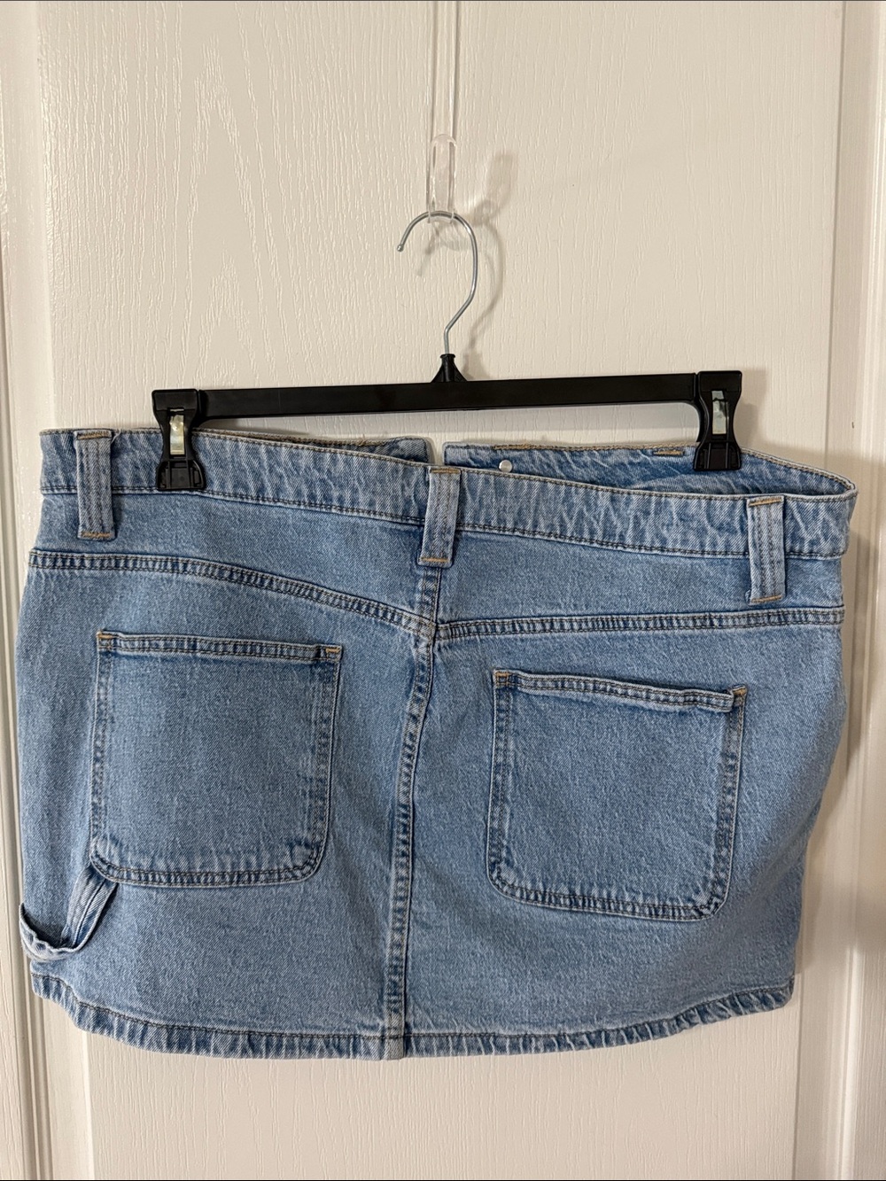 No Boundaries Light Blue Denim Mini Skirt - Picture 2 of 3